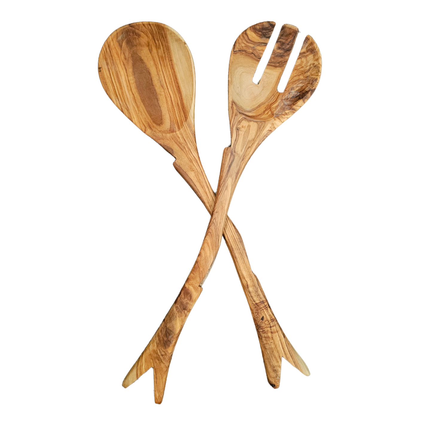 Olive Wood Salad Serving Set